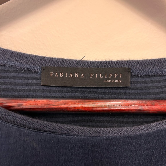 Fabiana Filippi Navy Silk Shift Dress - Picture 3 of 3
